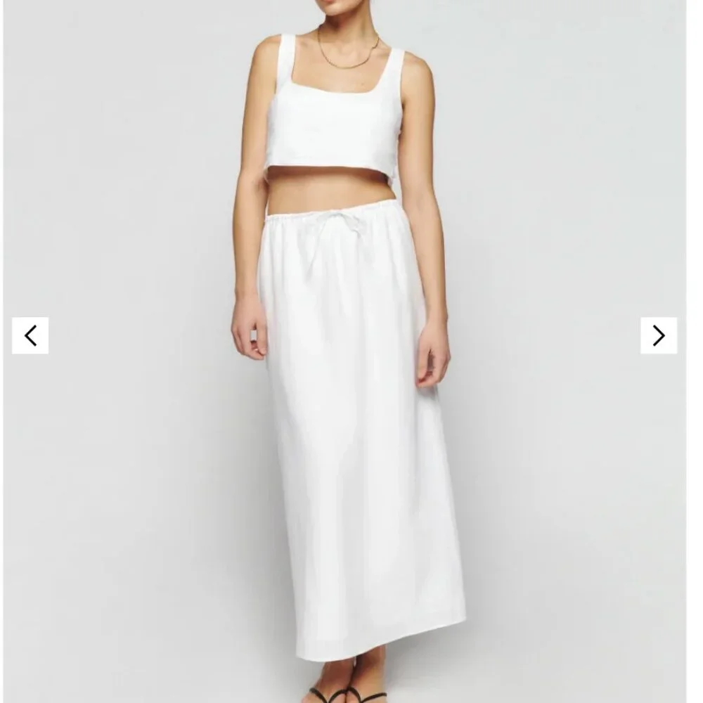 NWT Reformation Amir Linen Two Piece Coord